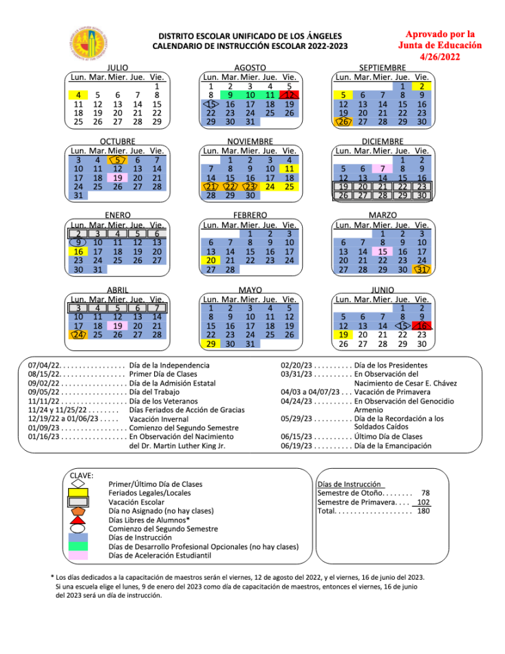 PCSS / School Calendars