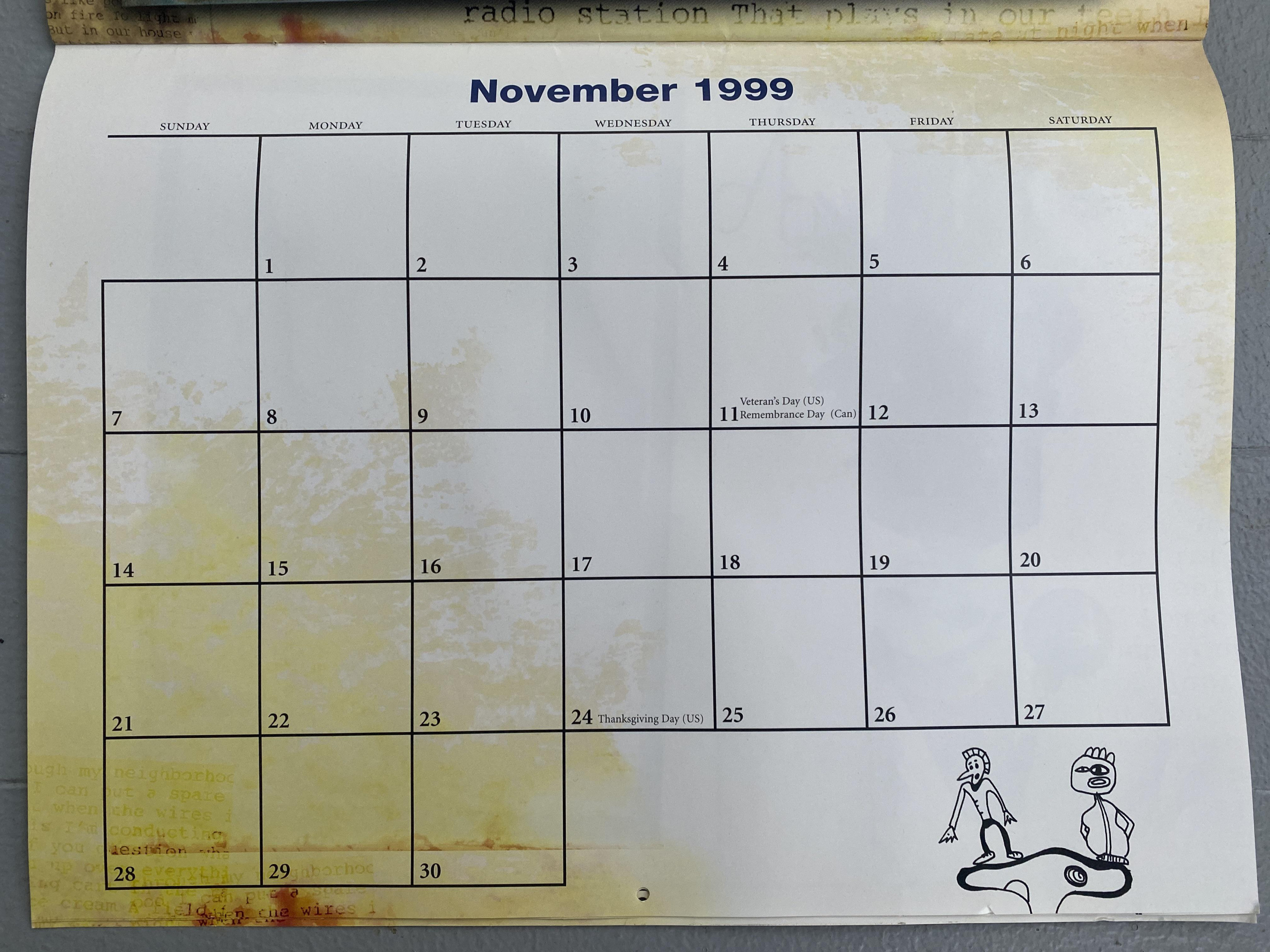 Belated November  calendar : r/barenakedladies