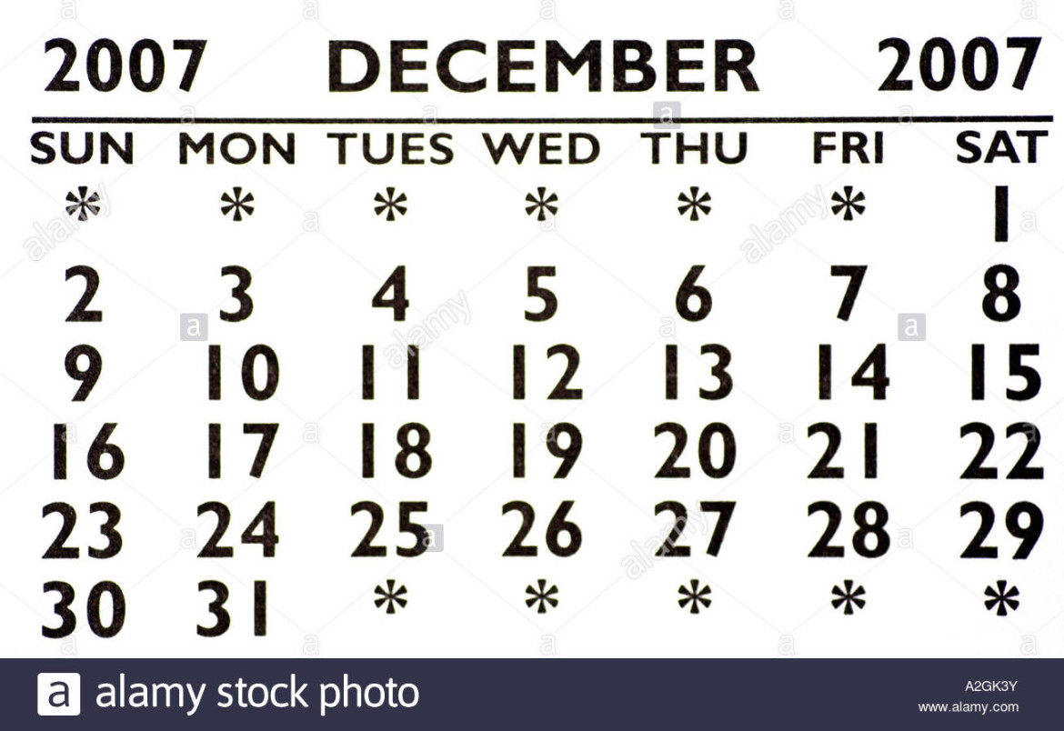 calendar Cut Out Stock Images & Pictures - Alamy