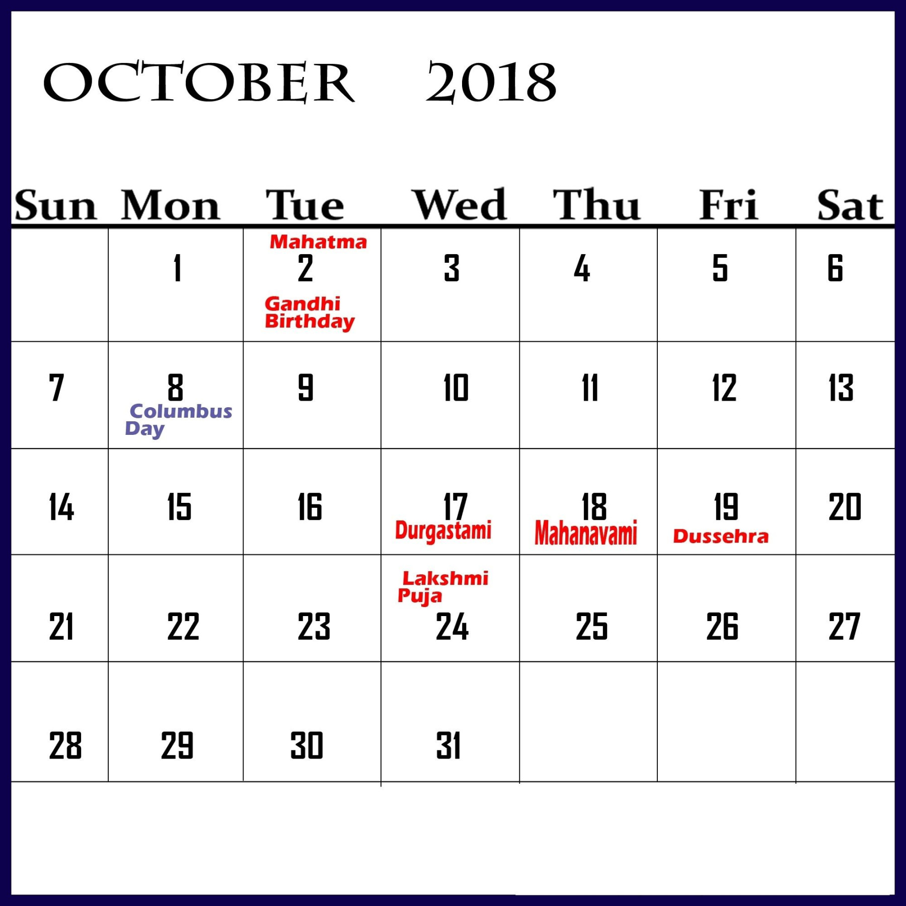 Calendar  Holidays India  Blank calendar template, Holiday