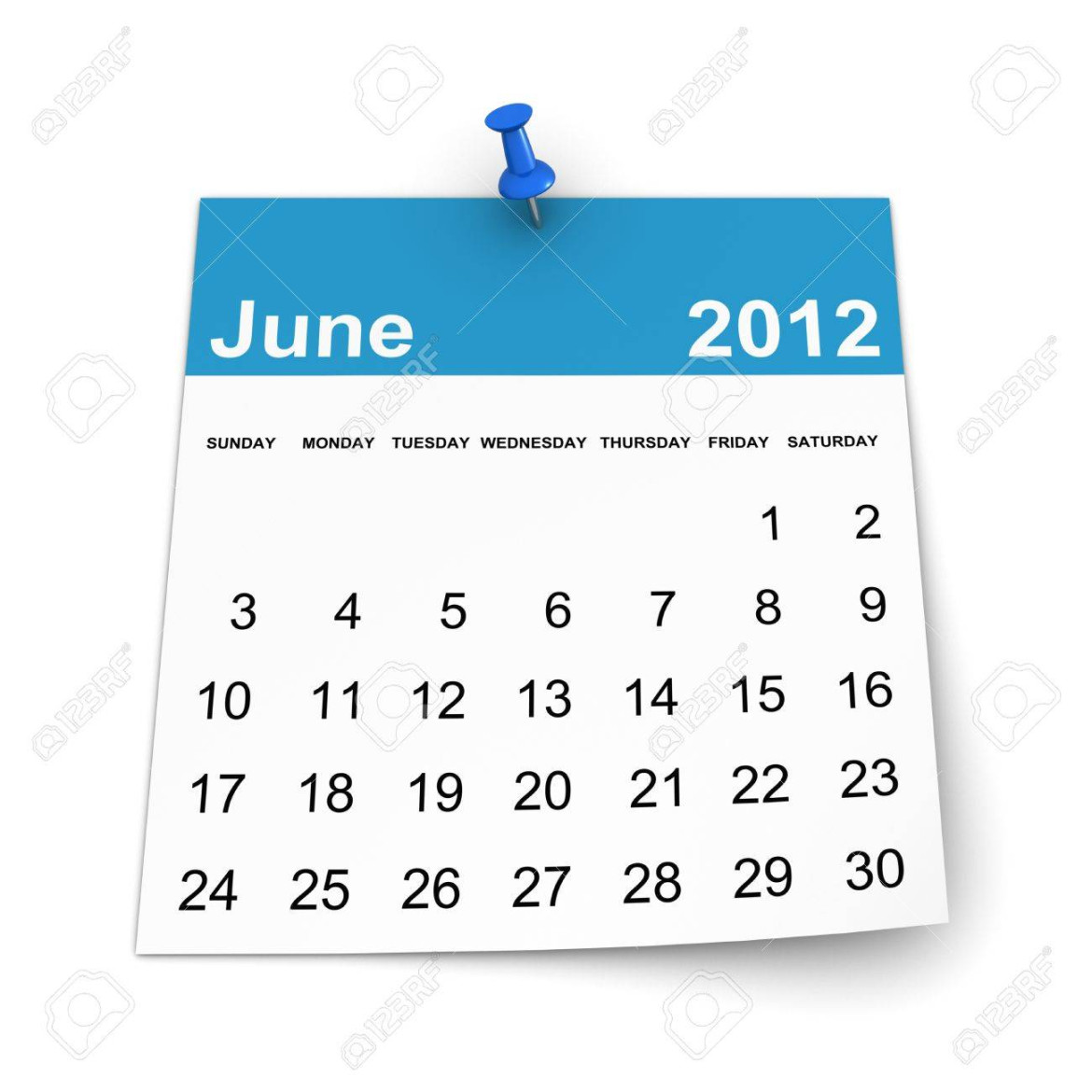 Calendar  - June Stock Photo, Picture and Royalty Free Image