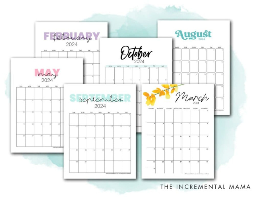 Cute Printable Calendars for  (Free Monthly Templates) - The