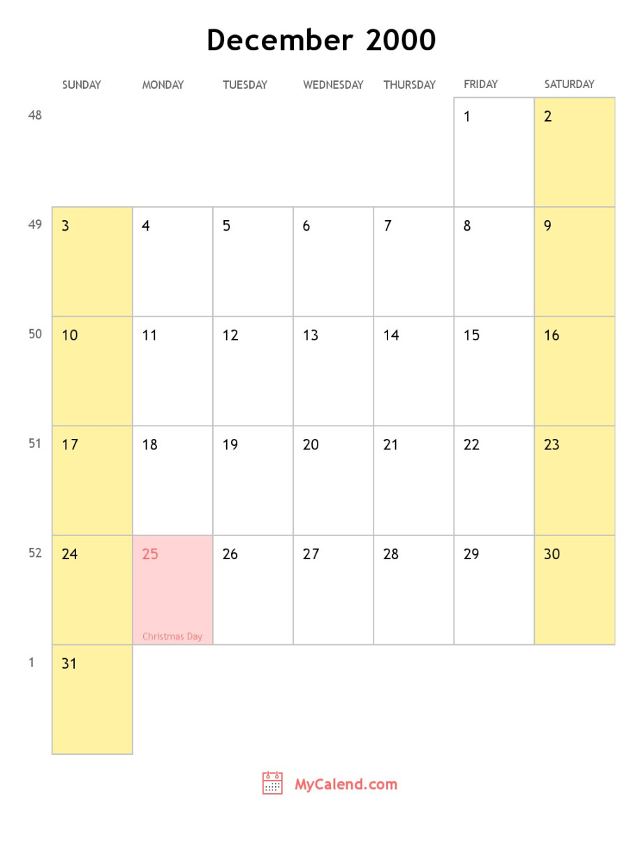 December  calendar with holidays - monthly printable calendar