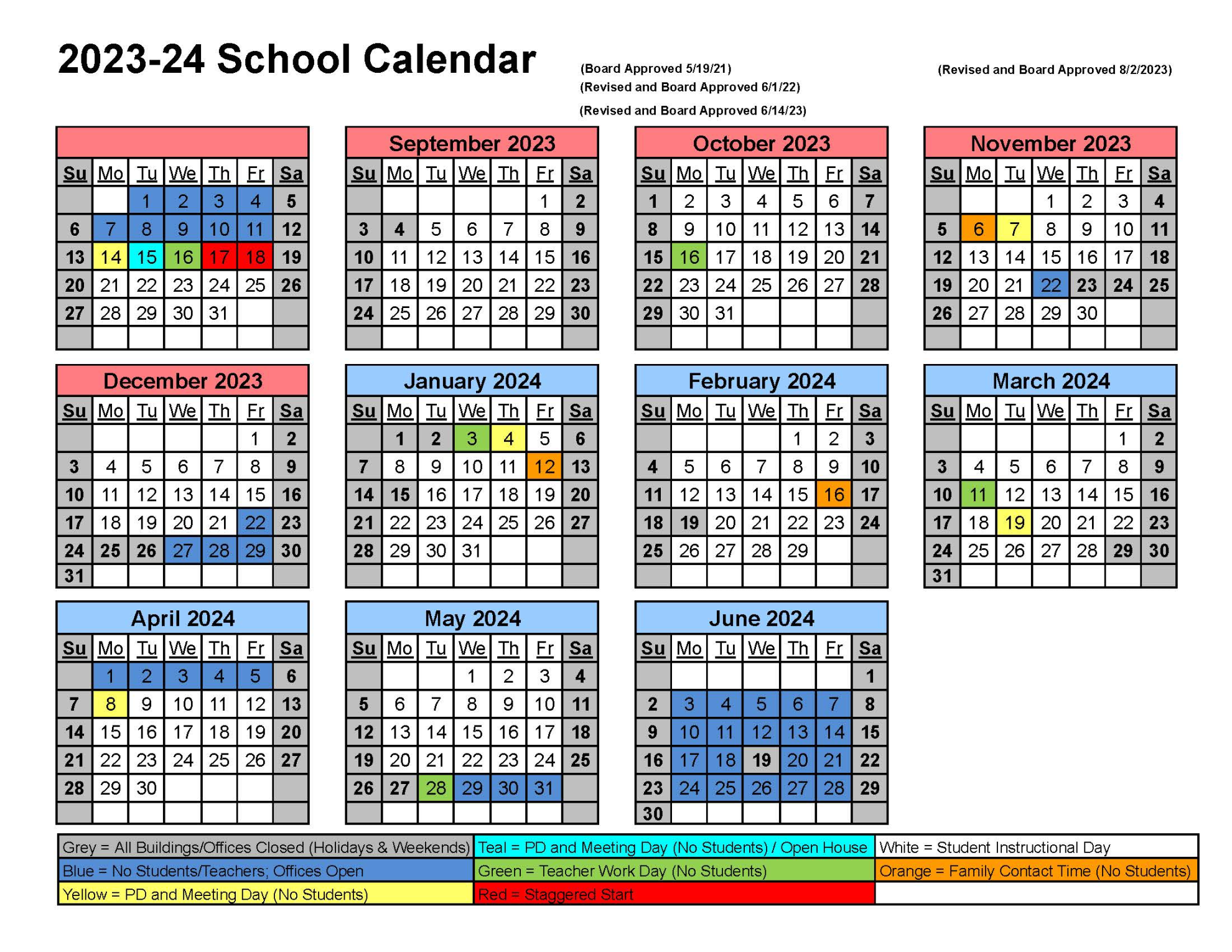 DISTRICT CALENDAR  Washington Local Schools