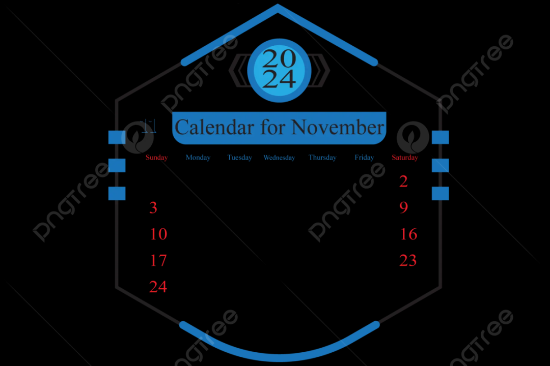 Editable Calendar For November  Vector, November