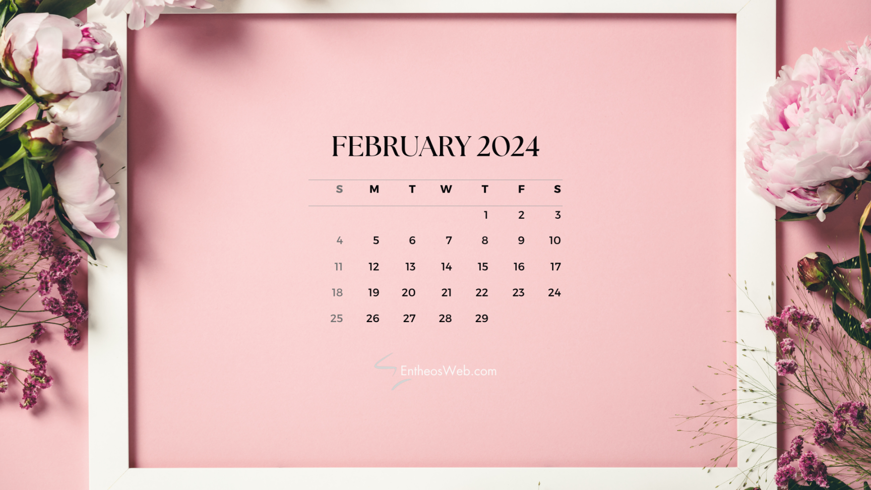 February  Calendar Desktop Wallpapers  EntheosWeb