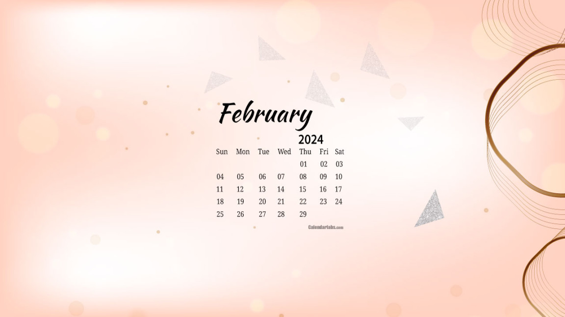 February  Desktop Wallpaper Calendar - CalendarLabs