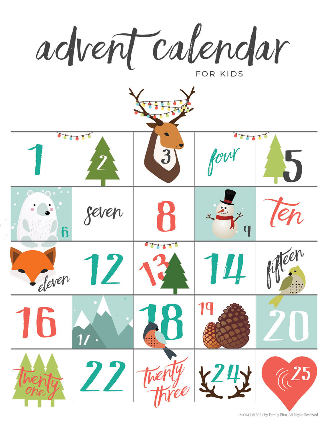 Free Printable Advent Calendar for Kids - iMOM