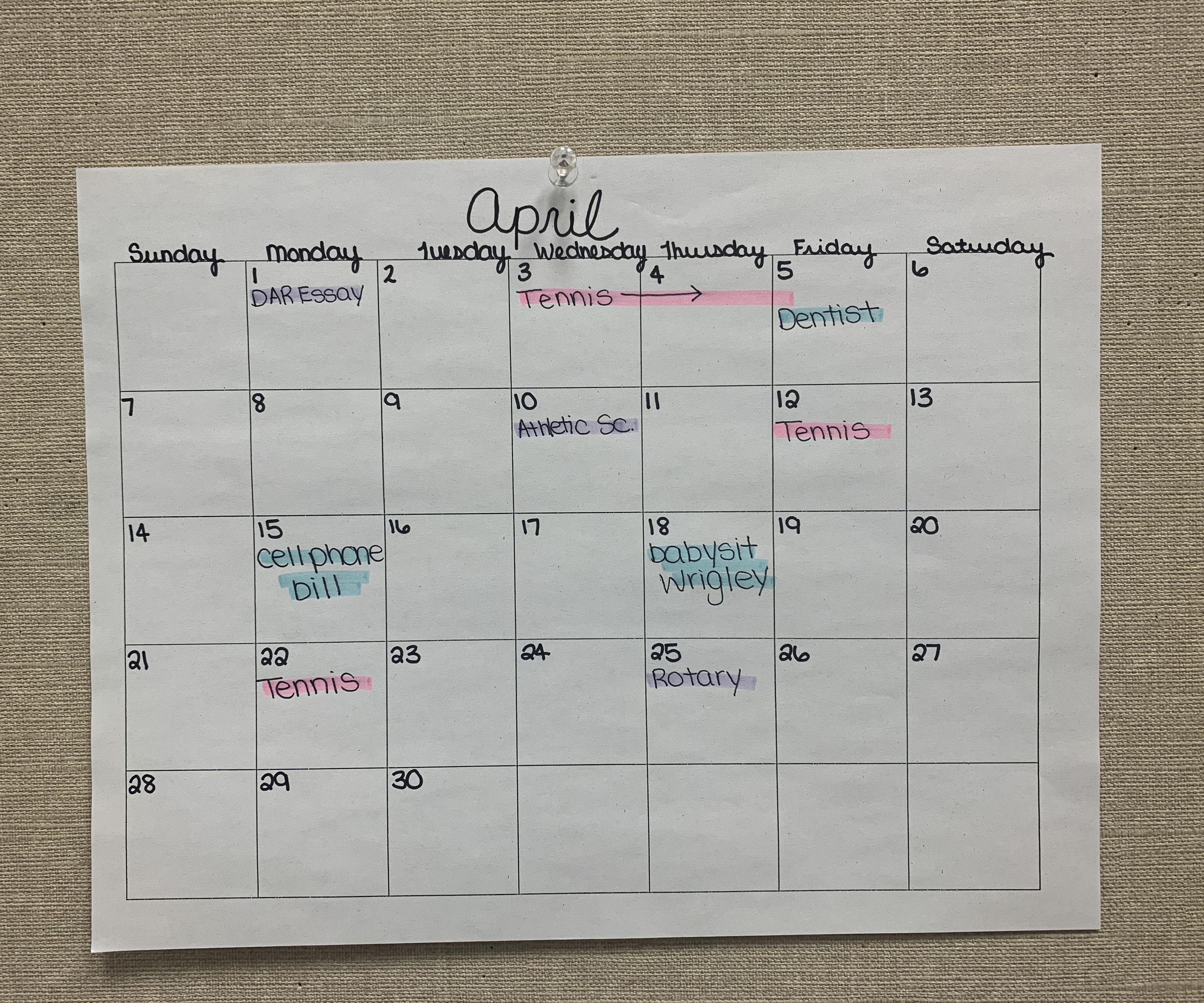 How to Draw a Calendar and Organize Your Tasks :  Steps