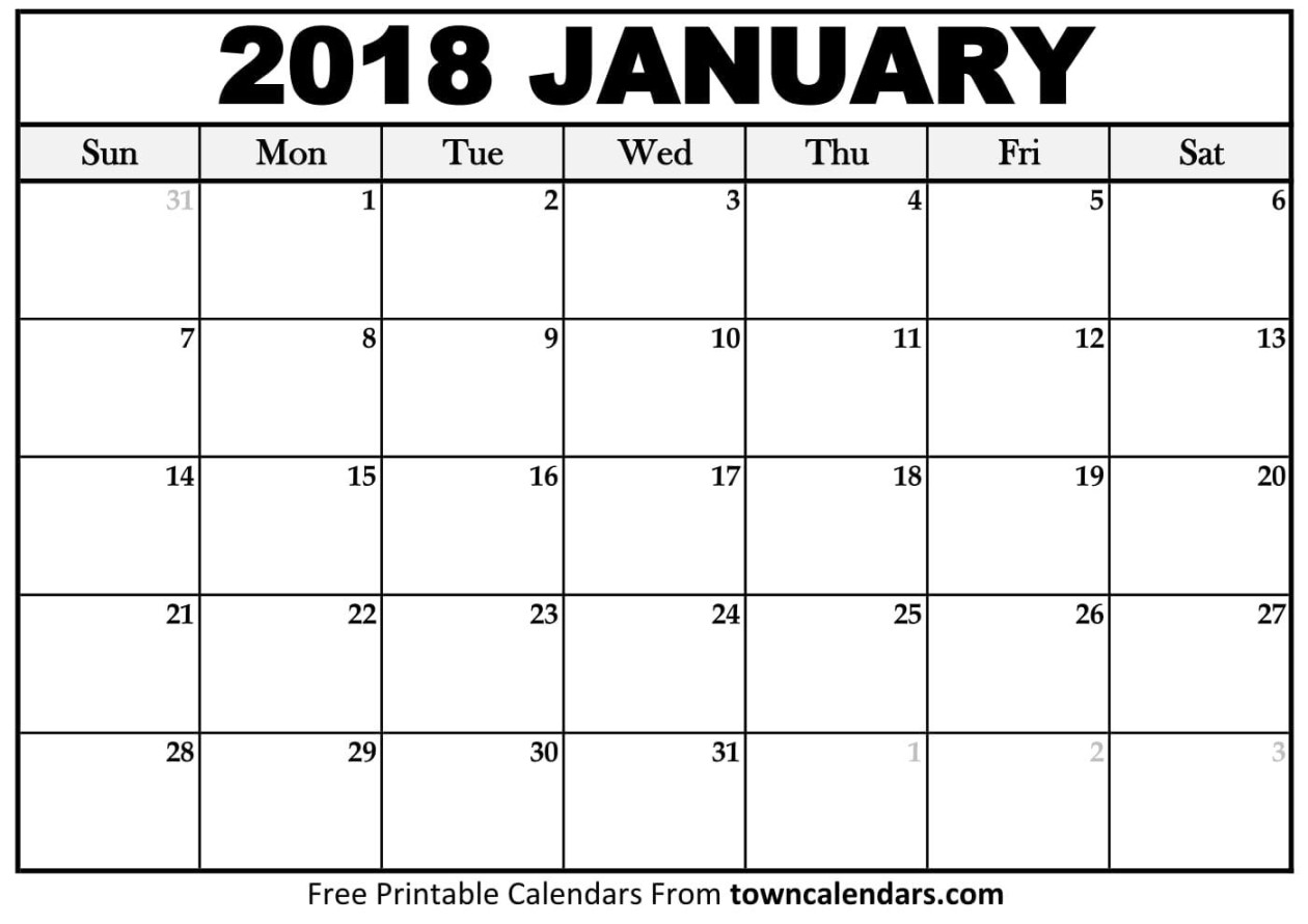 January  Calendar