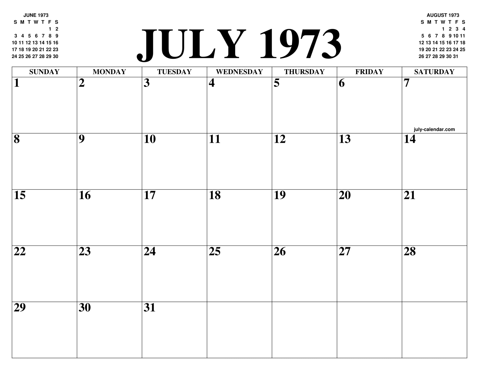 JULY  CALENDAR OF THE MONTH: FREE PRINTABLE JULY CALENDAR OF