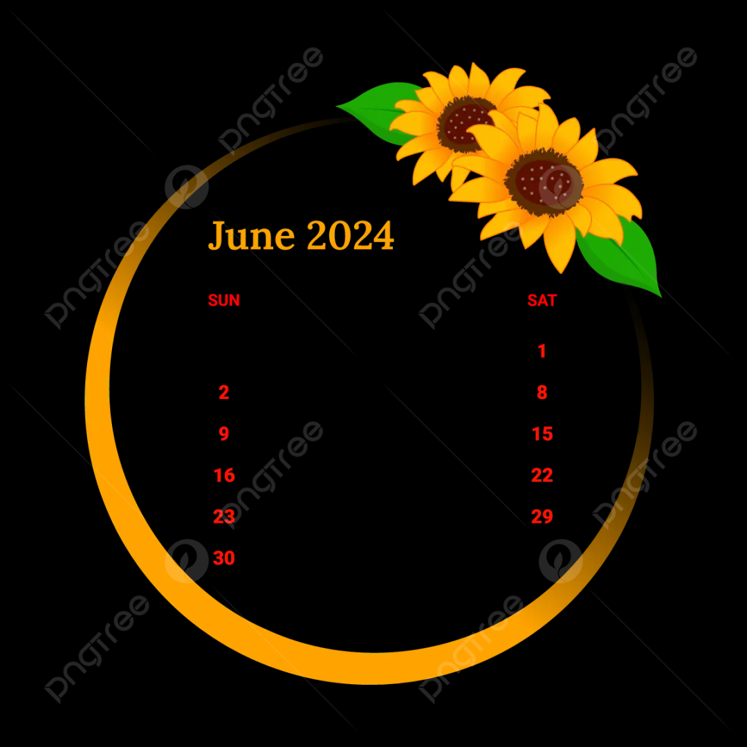 June Month Calendar Vector, Monthly Calendar, Calendar, June