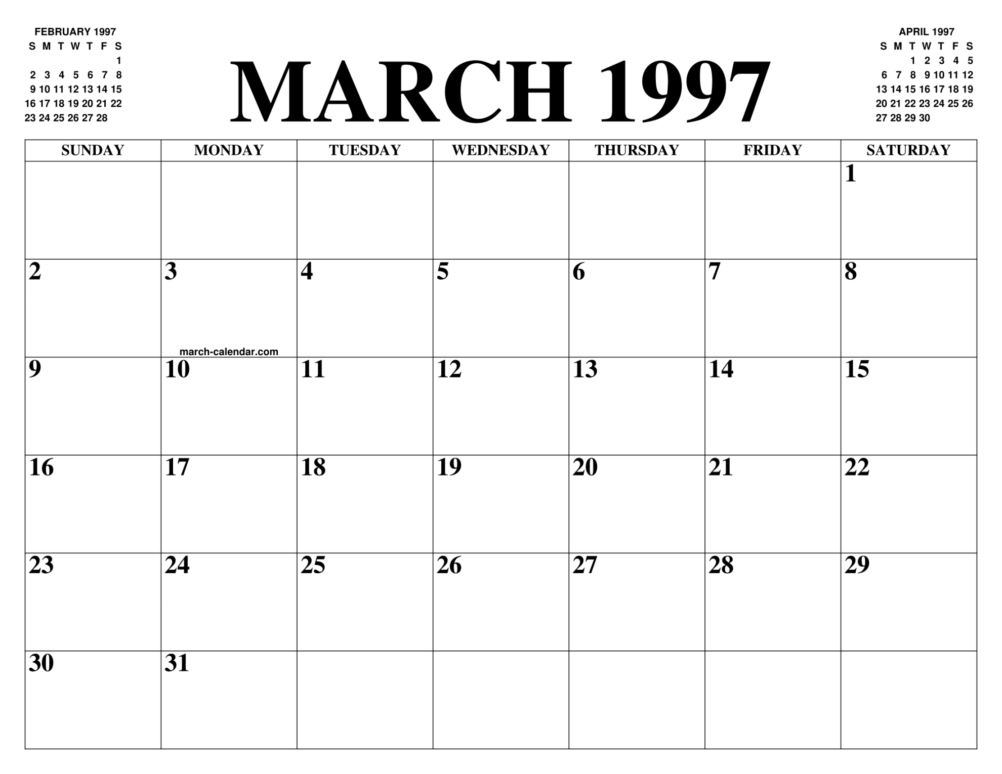 MARCH  CALENDAR OF THE MONTH: FREE PRINTABLE MARCH CALENDAR OF