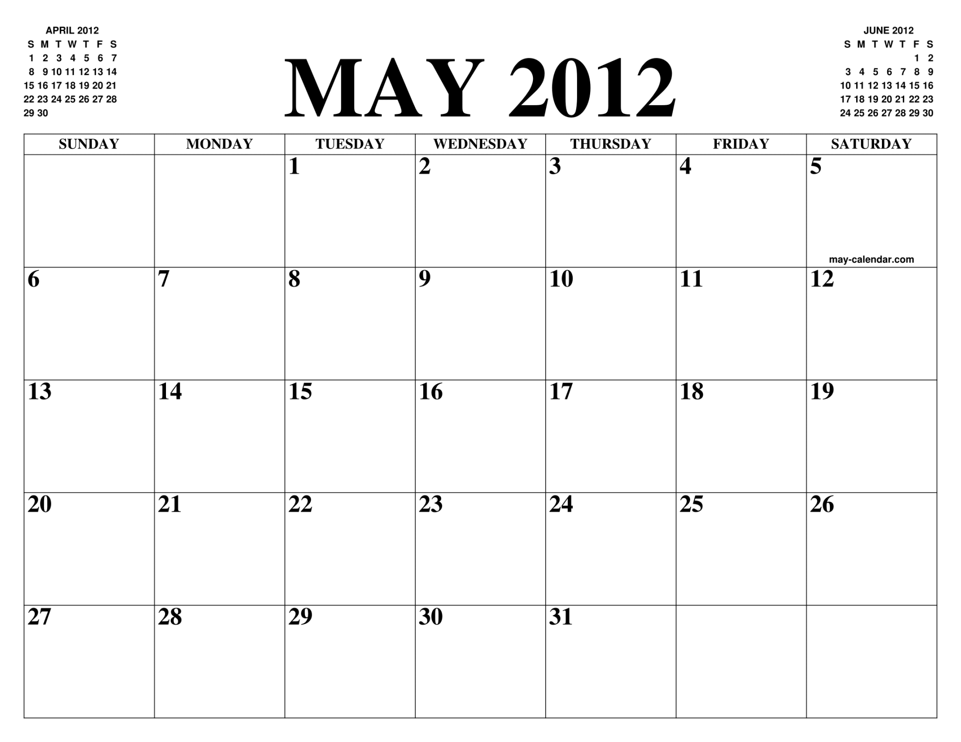 MAY  CALENDAR OF THE MONTH: FREE PRINTABLE MAY CALENDAR OF THE