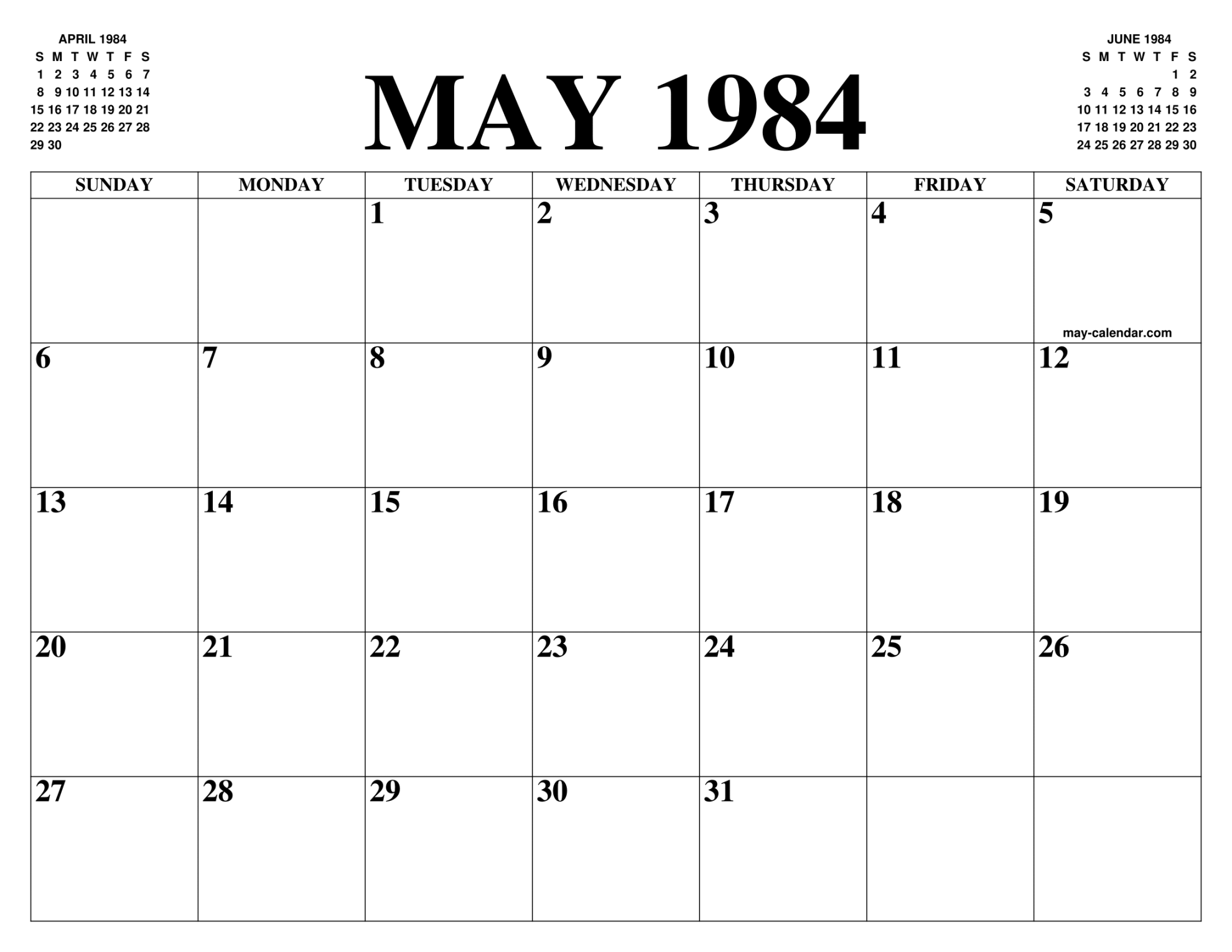 MAY  CALENDAR OF THE MONTH: FREE PRINTABLE MAY CALENDAR OF THE