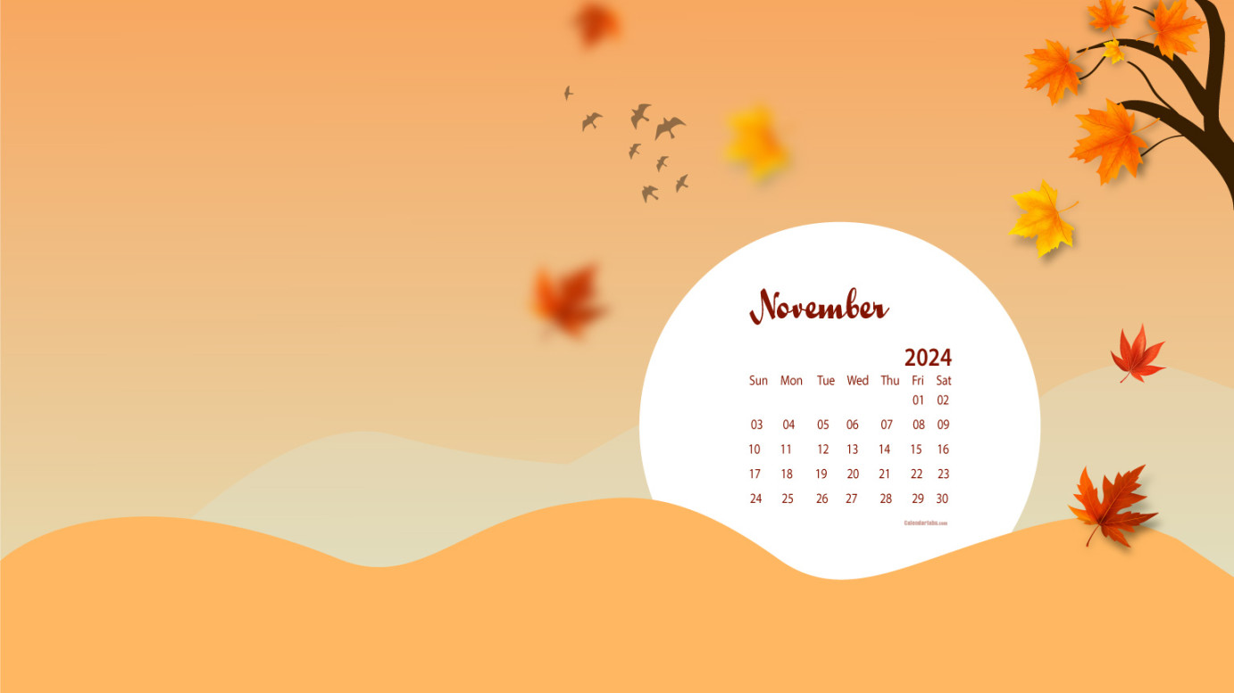 November  Desktop Wallpaper Calendar - CalendarLabs
