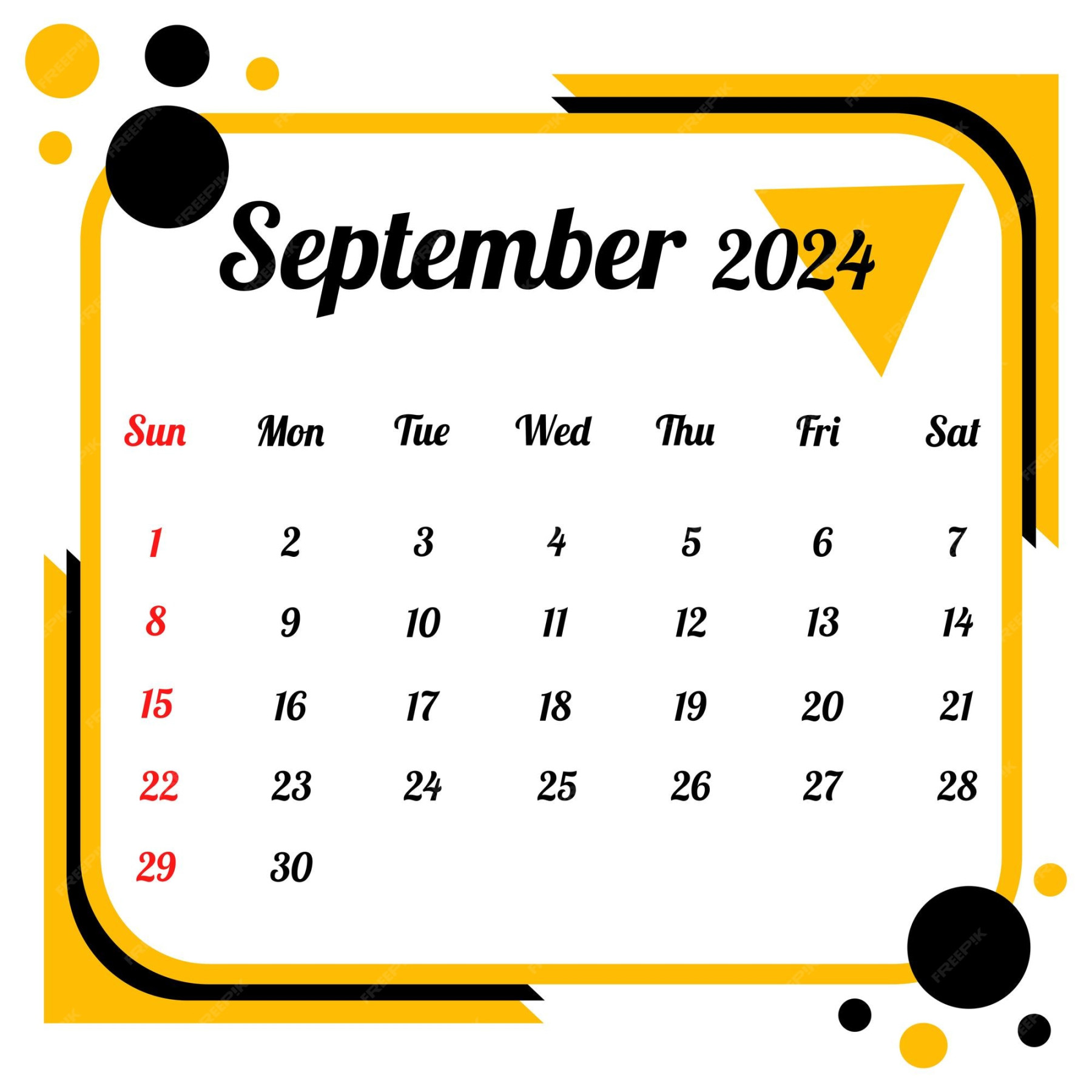 Premium Vector  September  calendar