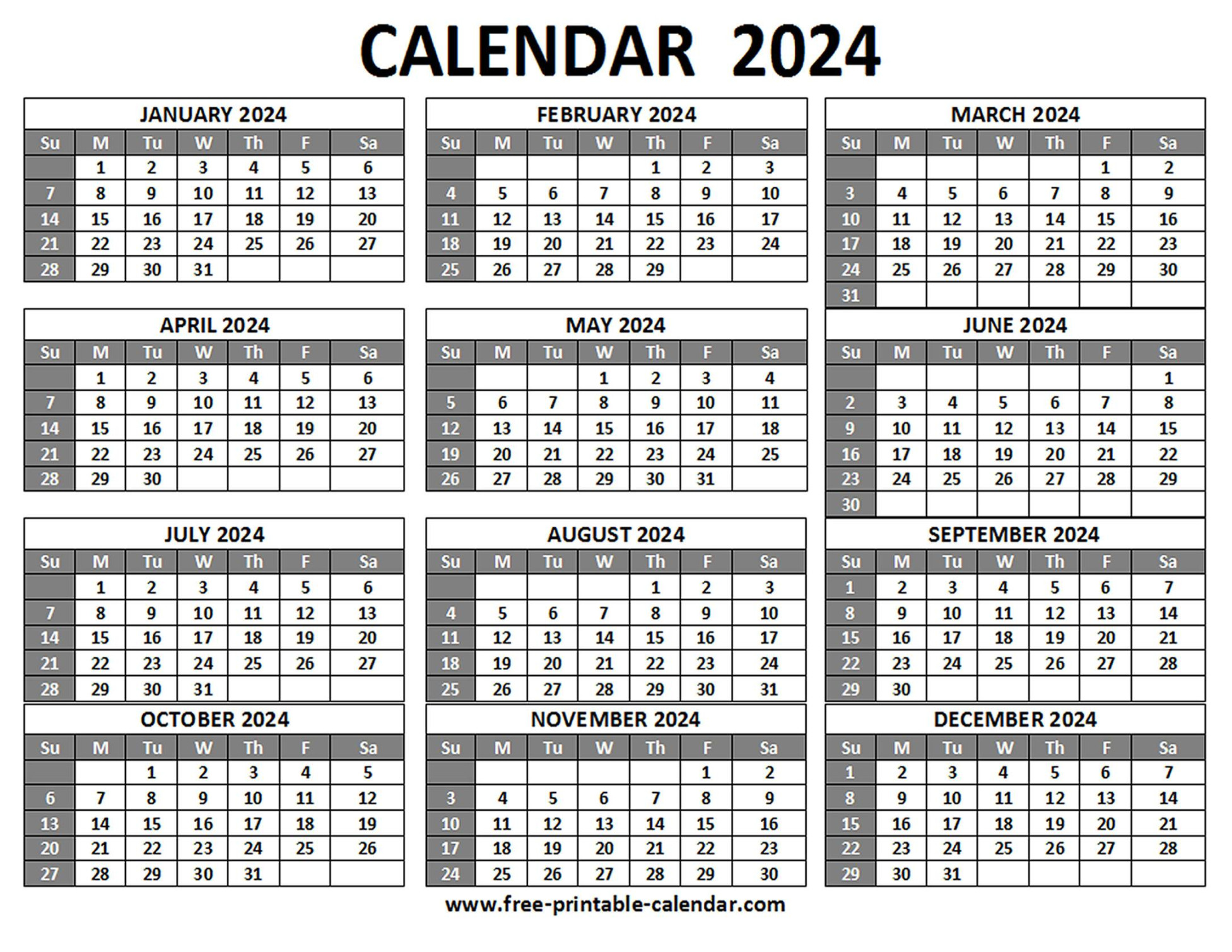 Printable  Calendar - Free-printable-calendar