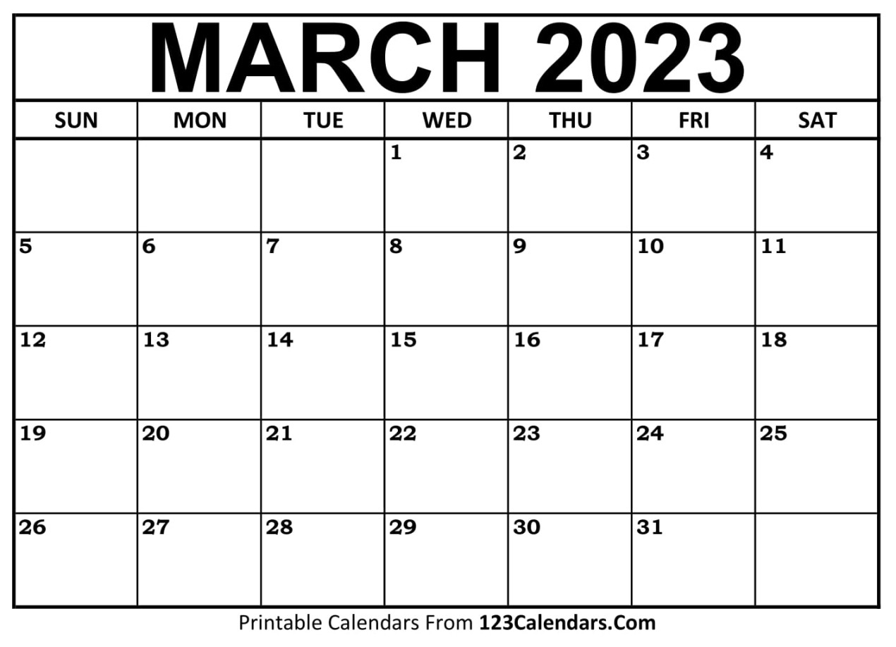 Printable March  Calendar Templates - Calendars