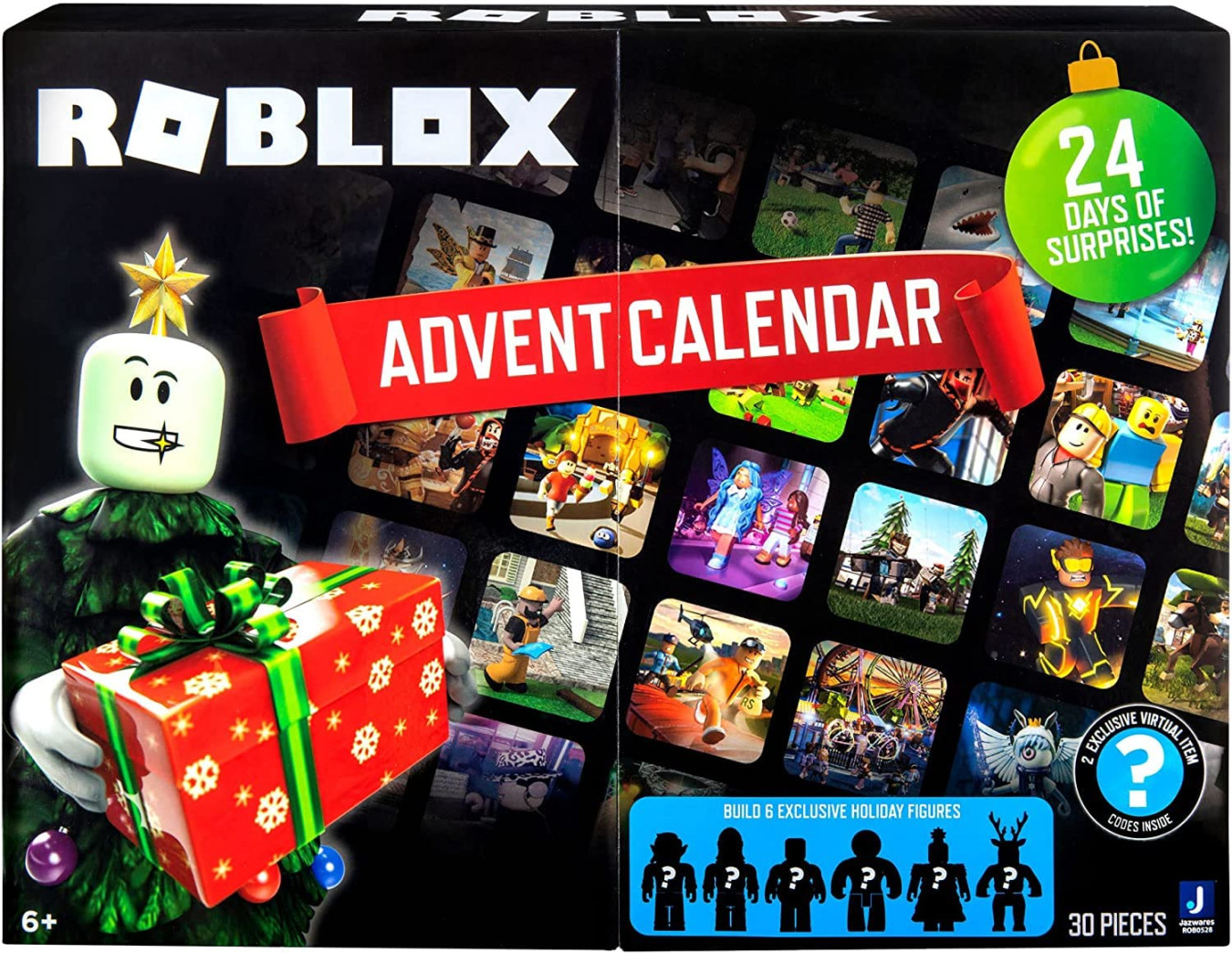 Roblox Holiday Advent Calendar for Kids,  Day Gift Playset - Toy Set  Includes  Figures,  Accessories,  Redeemable Codes & More -  Pieces  Total