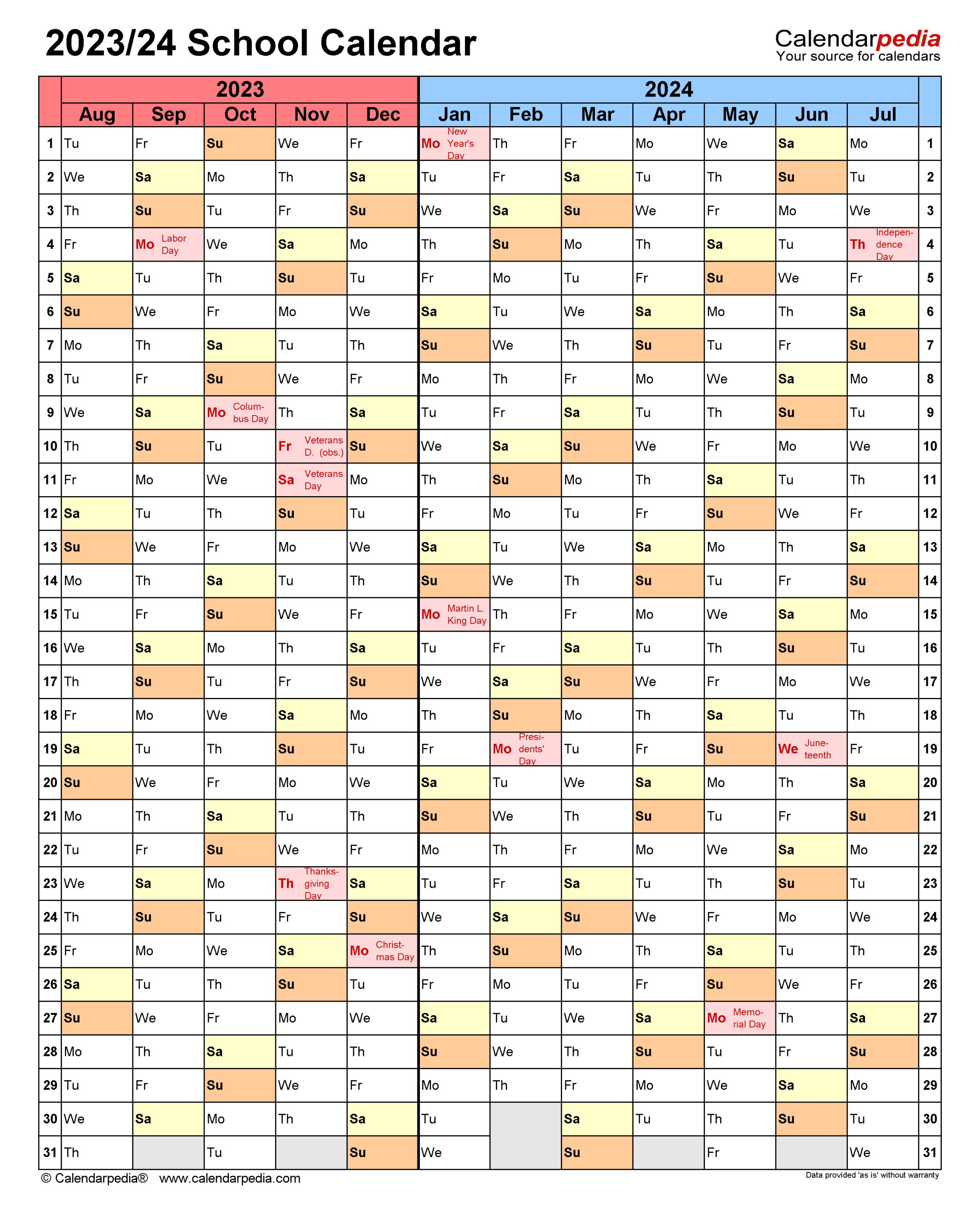 Printable School Calendar 2024 24 Good Calendar Idea