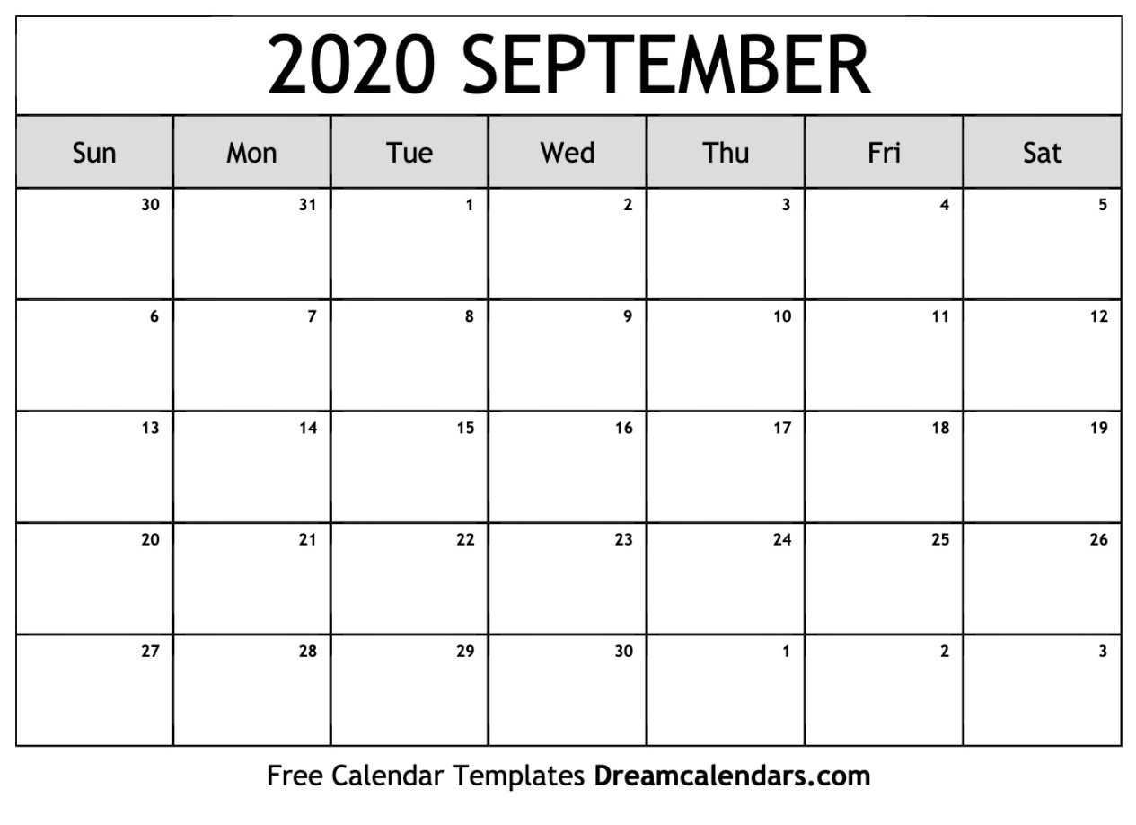 September  calendar  Free blank printable with holidays