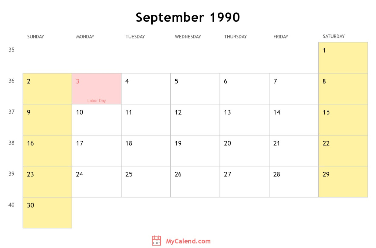 September  calendar with holidays - monthly printable calendar