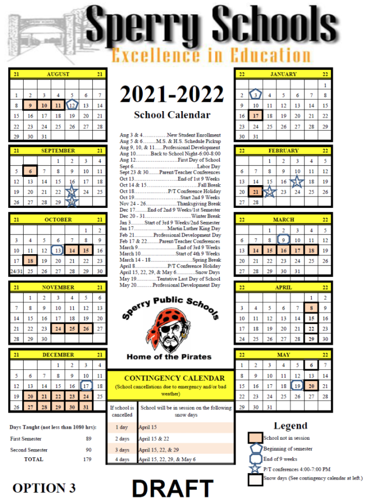 Sperry Public Schools - - Sperry School Calendar Survey