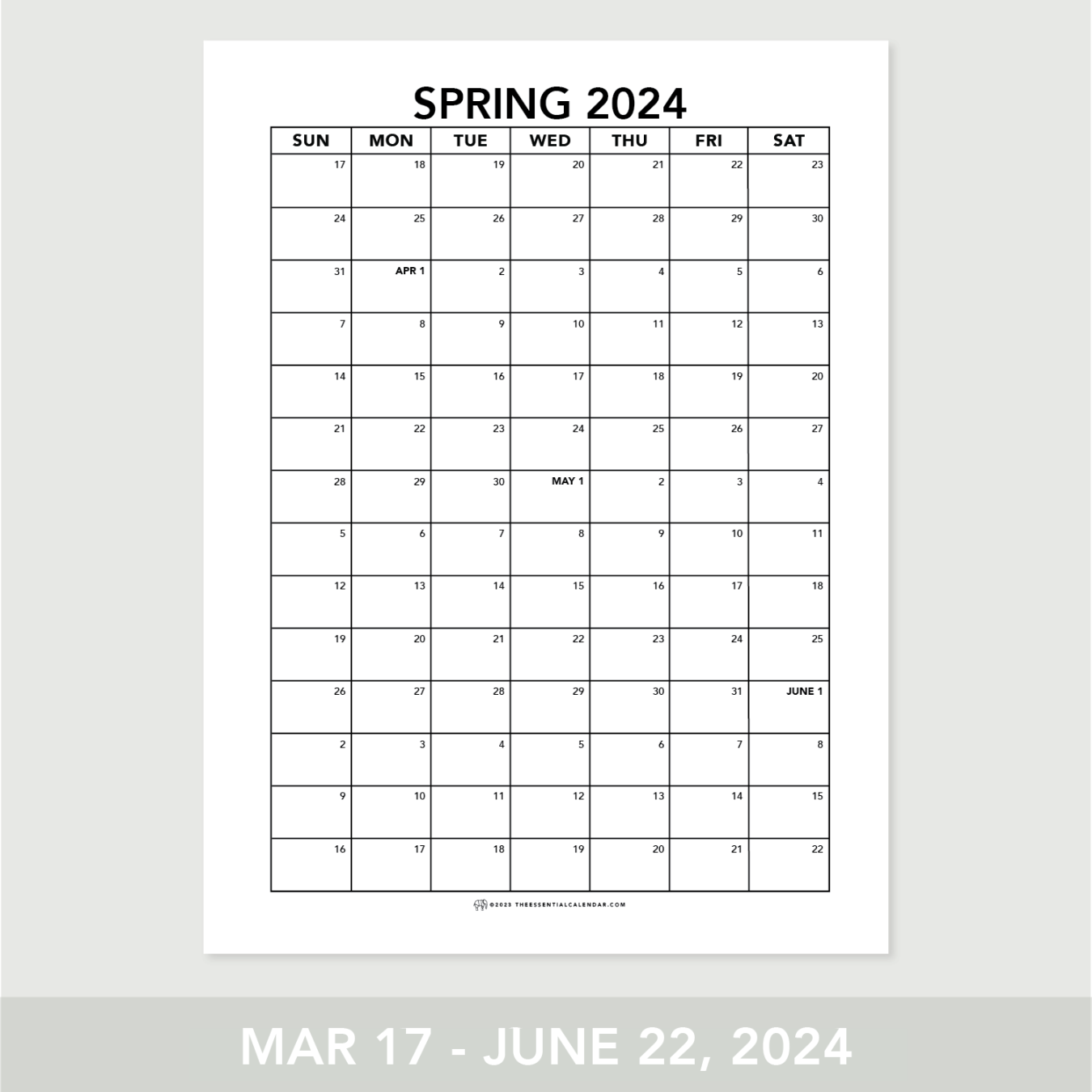 Spring Calendar