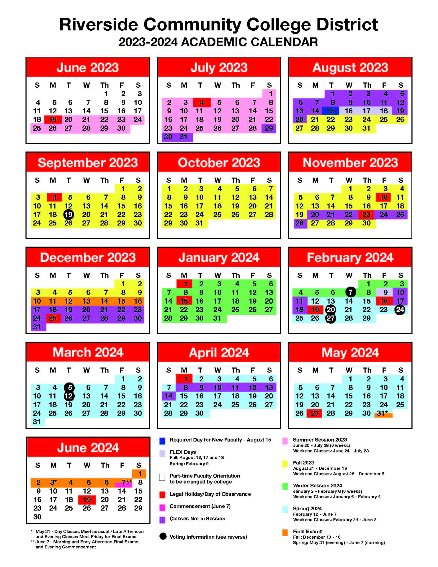 Academic Calendar