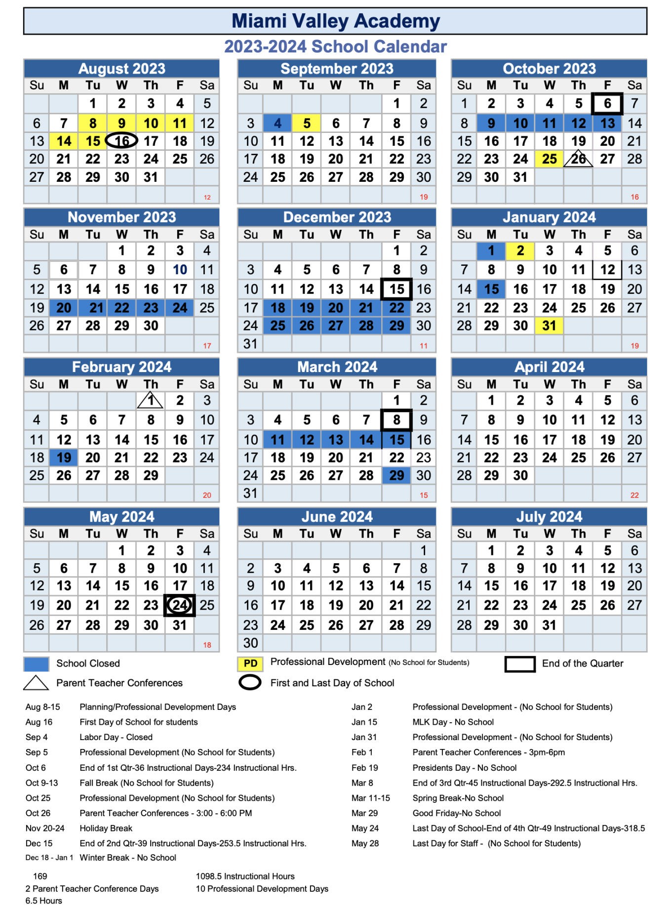 - Calendar — Miami Valley Academies