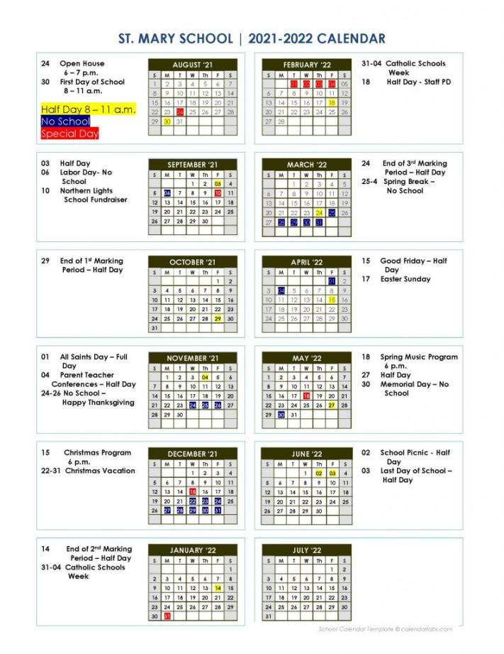 Calendar – St