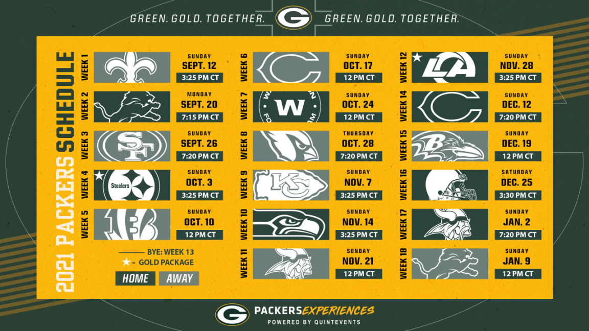 Five primetime games highlight Packers