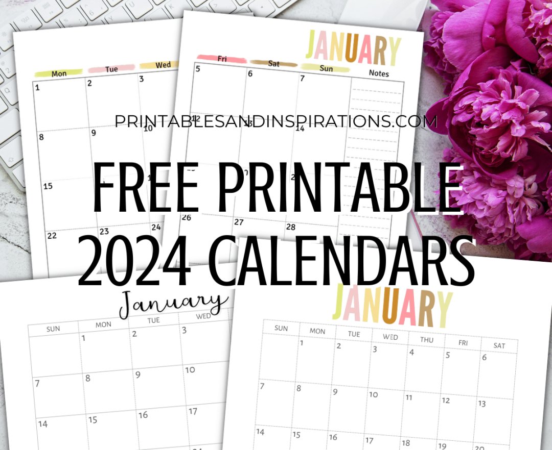 Free Printable  Calendar Printable PDF - Printables and