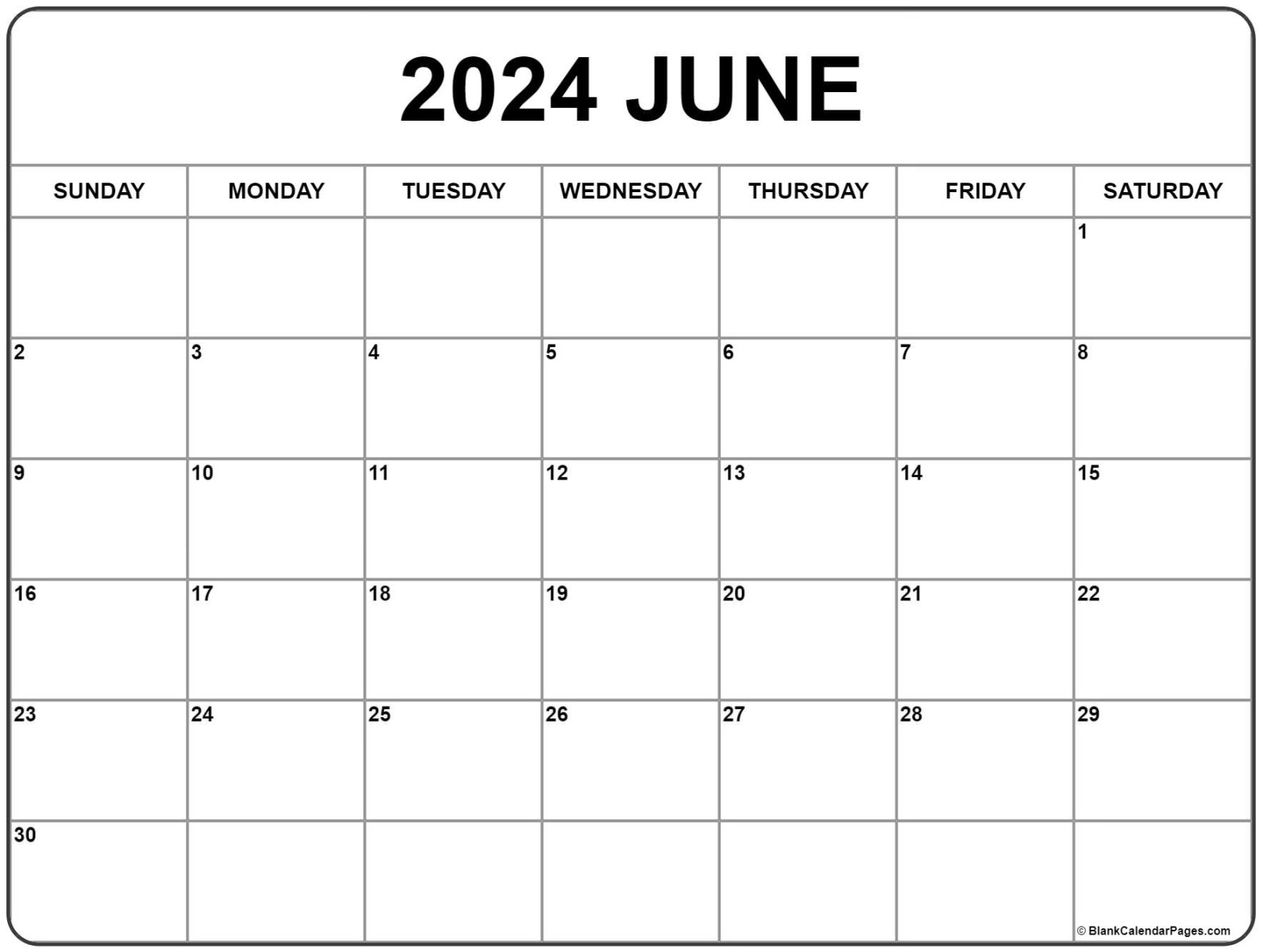 June  calendar  free printable calendar
