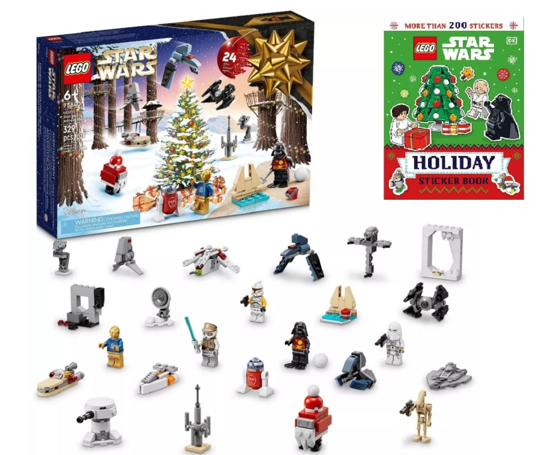 Lego Advent Calendar Bundle Star Wars/Lego City/Friends & More   Christmas Gift Set (Star Wars Advent + Activity Book)