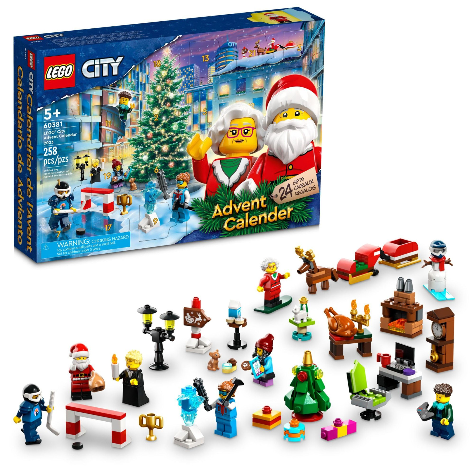 LEGO City  Advent Calendar  Christmas Holiday Countdown playset,  Gift Idea to Countdown to Adventure with Daily Collectible Surprises