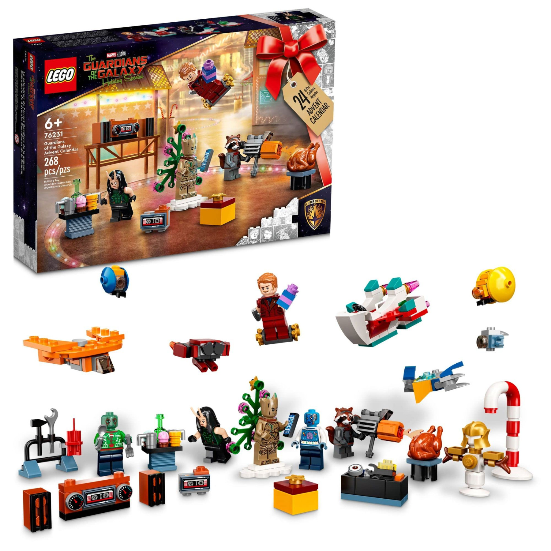 LEGO Marvel Studios’ Guardians of The Galaxy  Advent Calendar   Building Toy Set and Minifigures for Kids, Boys and Girls, Ages + (28