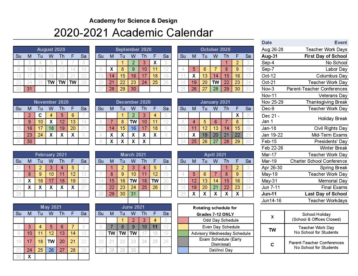 Lehigh University Academic Calendar