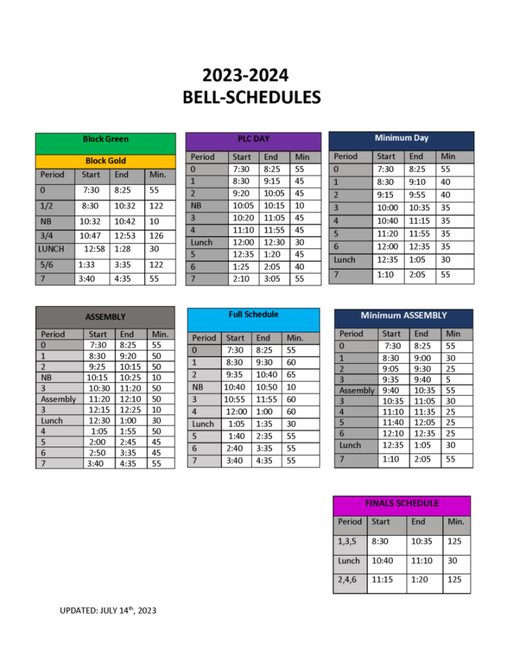 Mar Vista High School  Calendar