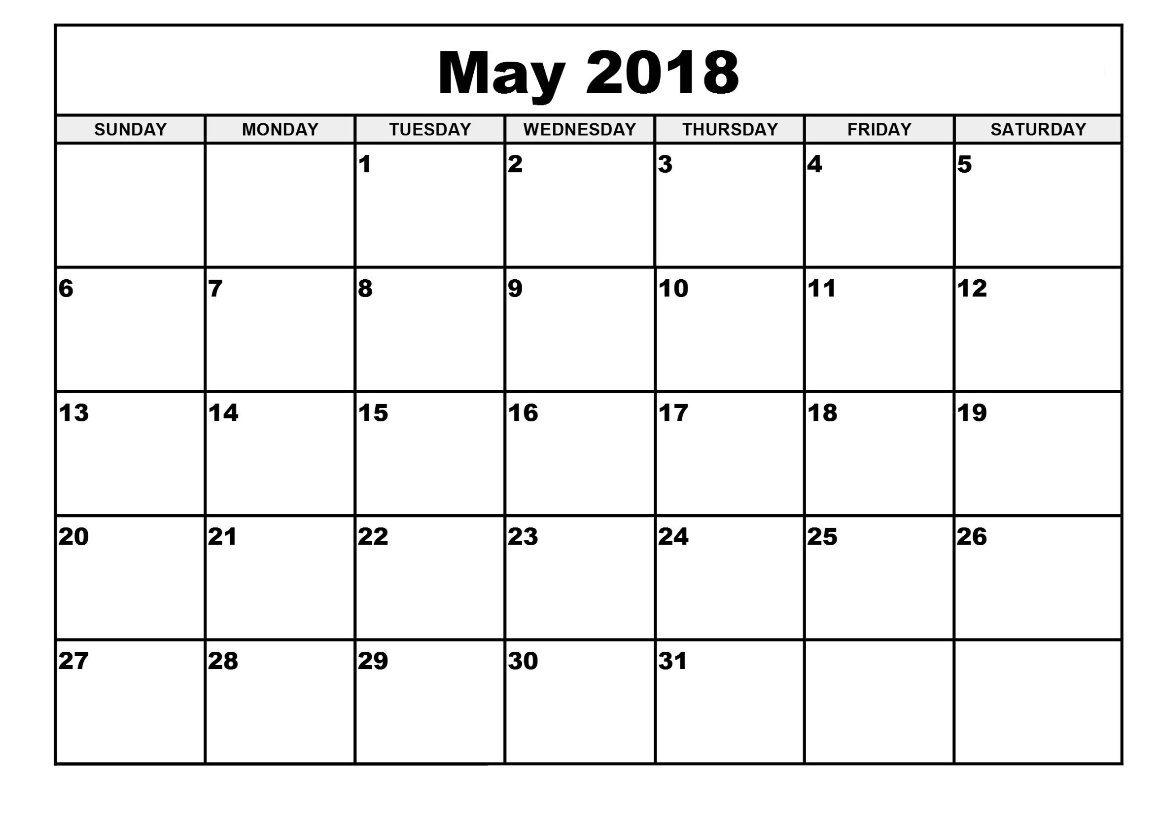 May Printable Calendar  Free Download  Oppidan Library