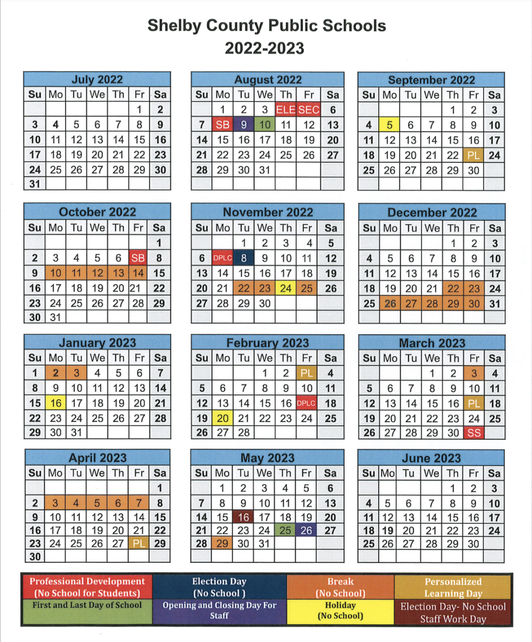 Northside Preschool / Calendar