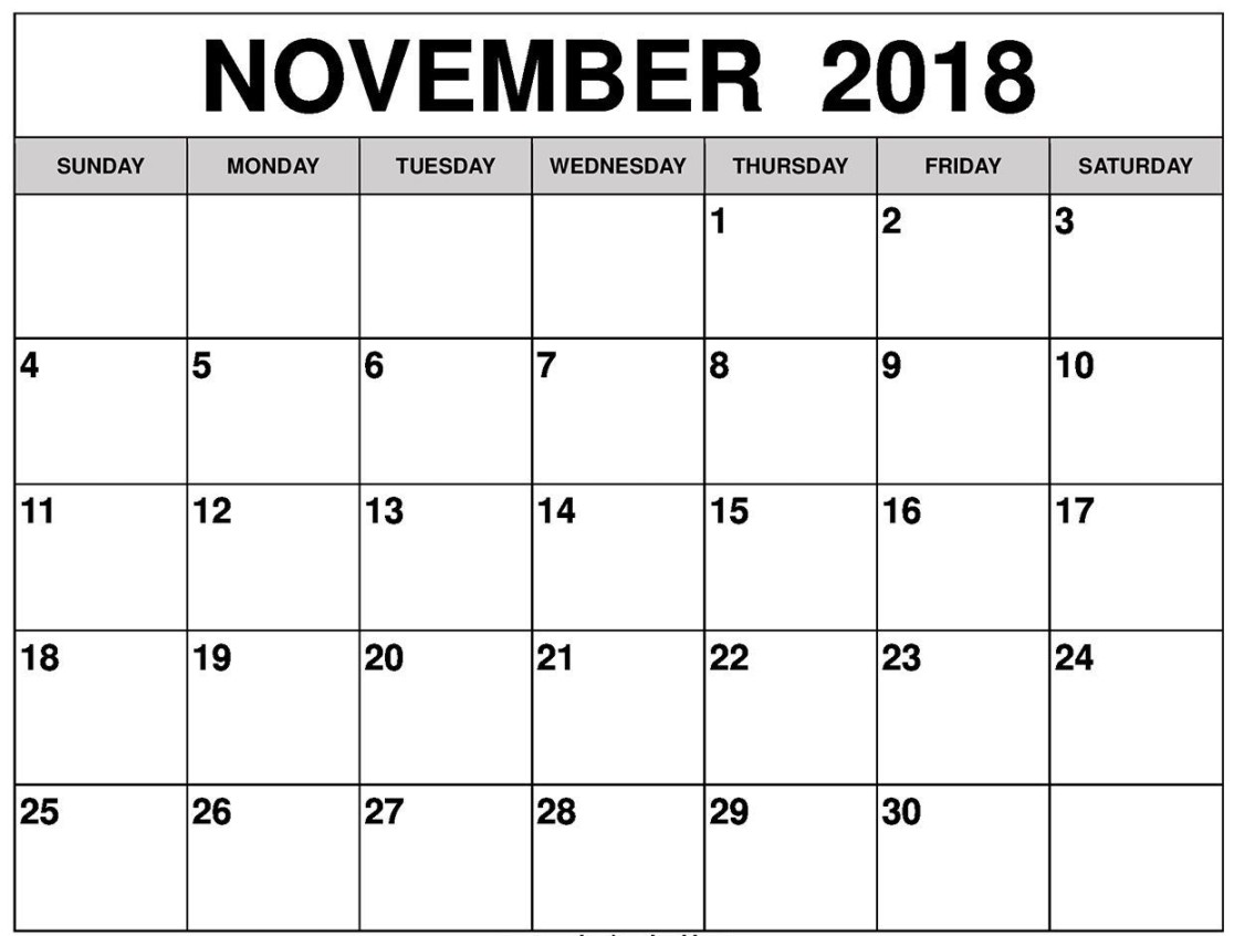 November  Calendar In Editable Template  Calendar printables