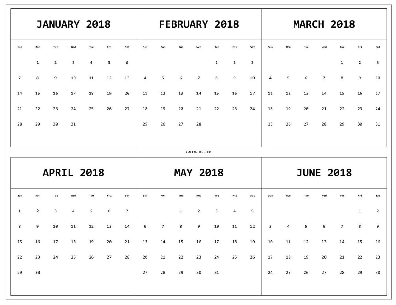Printable Calendar  Months Per Page  Calendar printables