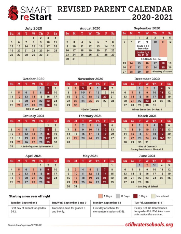 - Stillwater School District Calendar