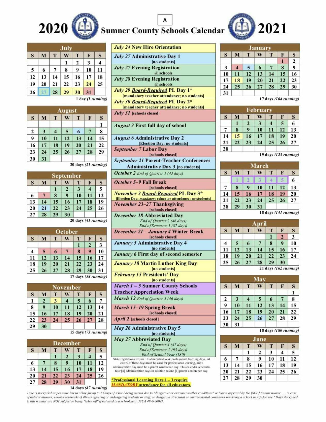 Sumner Schools calendar approved for - - Main Street Media