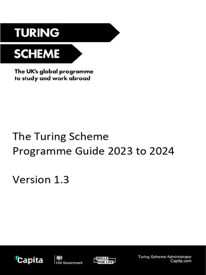 Turing Scheme Programme Guide    PDF  Cost Of Living