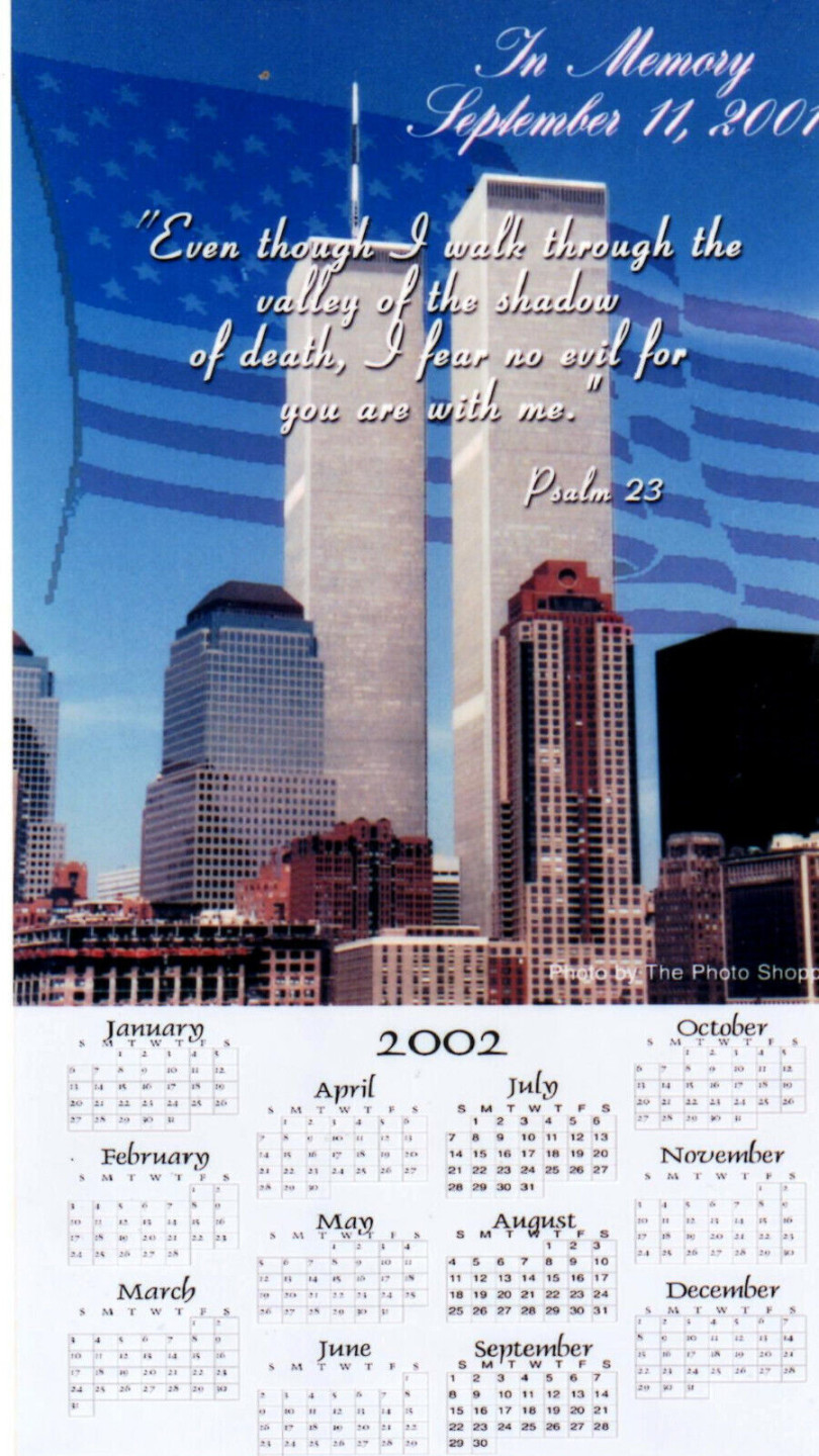 TWIN TOWERS -- WORLD TRADE CENTER X NYC CALENDAR PHOTO - IN