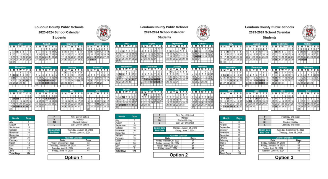 What are the calendar options for Northern Va