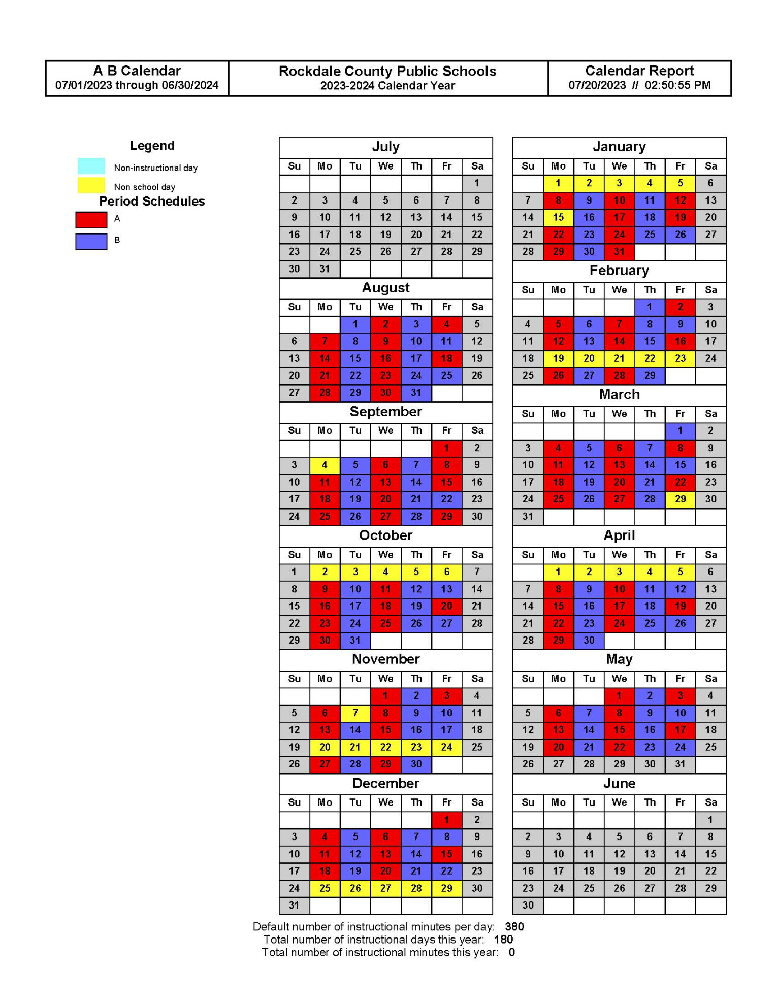 A B Calendar - Rockdale County Public Schools